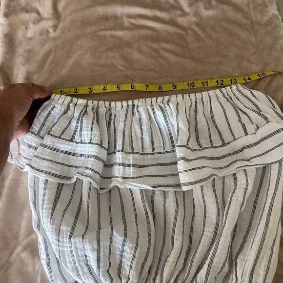 GUC Jens pirate booty white with grey stripes cha cha tube top - Picture 5 of 8